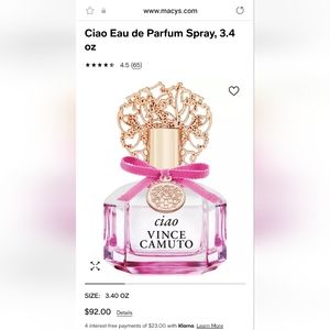 Ciao Vince Camuto 3.4 FL oz Eau de Parfum
